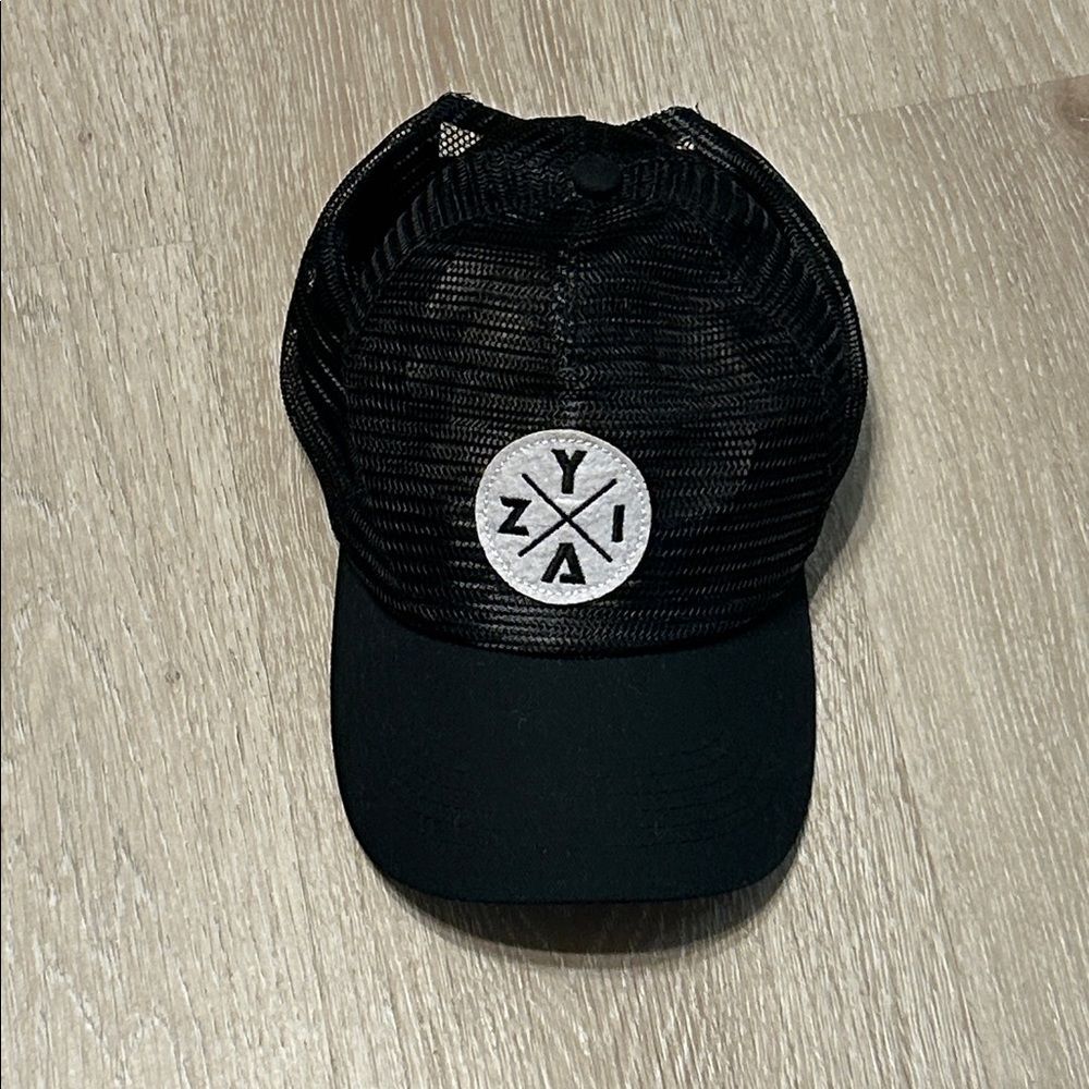 Zyia Active Mesh Snapback Trucker Hat with Felt and Embroidered Logo